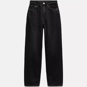 Zara Charcoal Denim Pants high rise